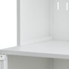 Contemporary Kitchen Pantry Cabinet With Glass Doors, Adjustable Shelves, Steel - Brushed Nickel - Image 19