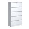Modern 5 Drawer Steel Lateral File Cabinet With Lock, Metal Filing Cabinet For Home And Office - Gunmetal Black - Image 5