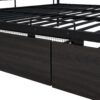 Full Long Over Queen Bunk Bed With 2 Drawers - Black - Image 9