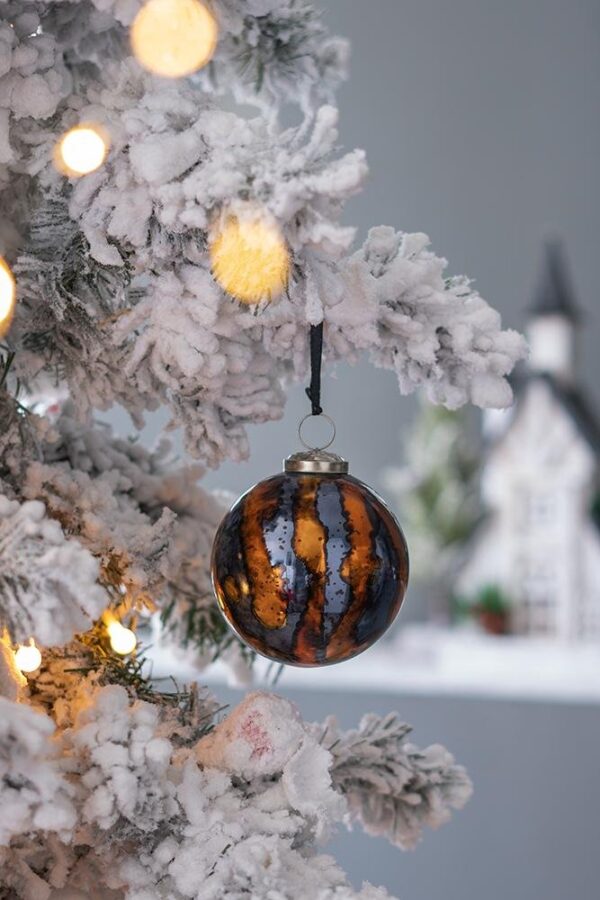 Christmas Ball Ornaments, Glass Decorative Hanging Ball Christmas Tree Ornaments, For Holiday Party Decorations (Set of 6) - Multi