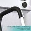 Widespread Bathroom Sink Faucet With Pop Up Drain And Brass Construction - Matte Black - Image 5