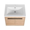 Bathroom Vanity Set With Resin Countertop Sink, 2 Doors - Oak - Image 17