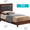 Charming Twin Bed With - Cherry - Image 6