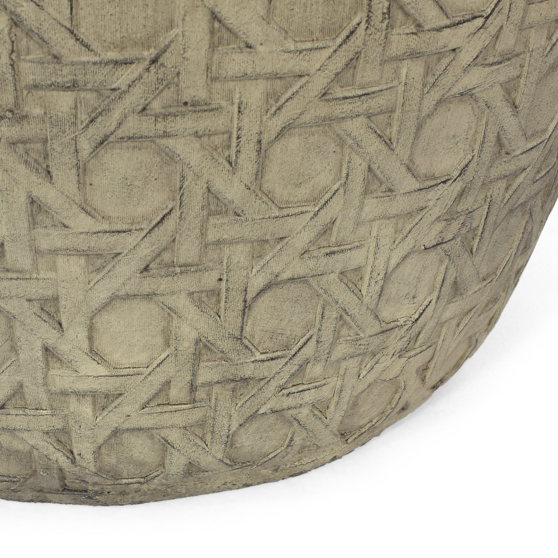 Outdoor Lightweight Concrete Side Table - Antique Yellow - Image 8