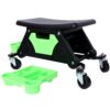 Heavy Duty Mechanic Stool With Tool Storage 300 Lbs Capacity Hdpe - Green - Image 9