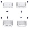 Full Size Murphy Bed With Shelves, Drawers And USB Ports - White - Image 14