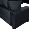 Modern U Shape Sectional Sofa, Velvet Corner Couch With Lots Of Pillows Included, Elegant And Functional Indoor Furniture - Black - Image 16
