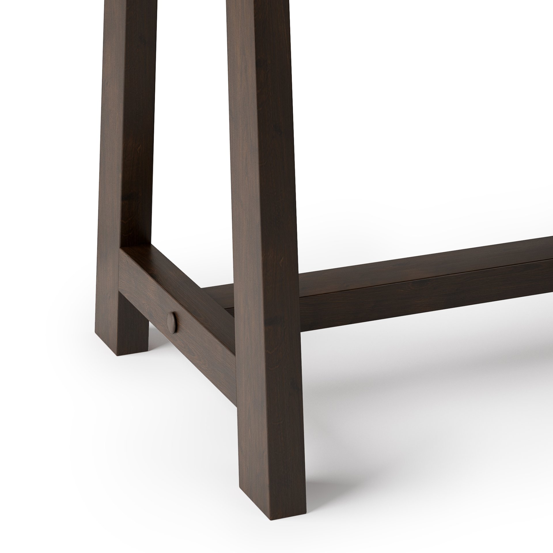 Sawhorse - Bedside Table - Dark Chestnut Brown - Image 4