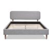Diego - Queen Low Upholstered Platform Bed - Light Gray - Image 2