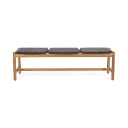 Cambria - Rustic 3 Seater Bench - Teak