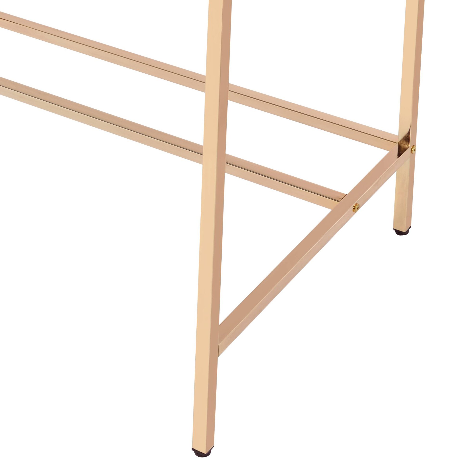 Midriaks - Writing Desk With USB - Gold / Light Blue - Image 3