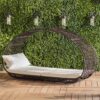 Abigal - Outdoor Wicker Daybed With Cushion - Multi Brown / Beige - Image 8