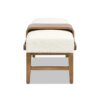 Billie - Modern Telephone Bench With Sliding Shelf - Ivory White - Image 5