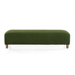 Elegant Ottoman With Comfortable Cushion And High Quality Upholstery - Dark Green