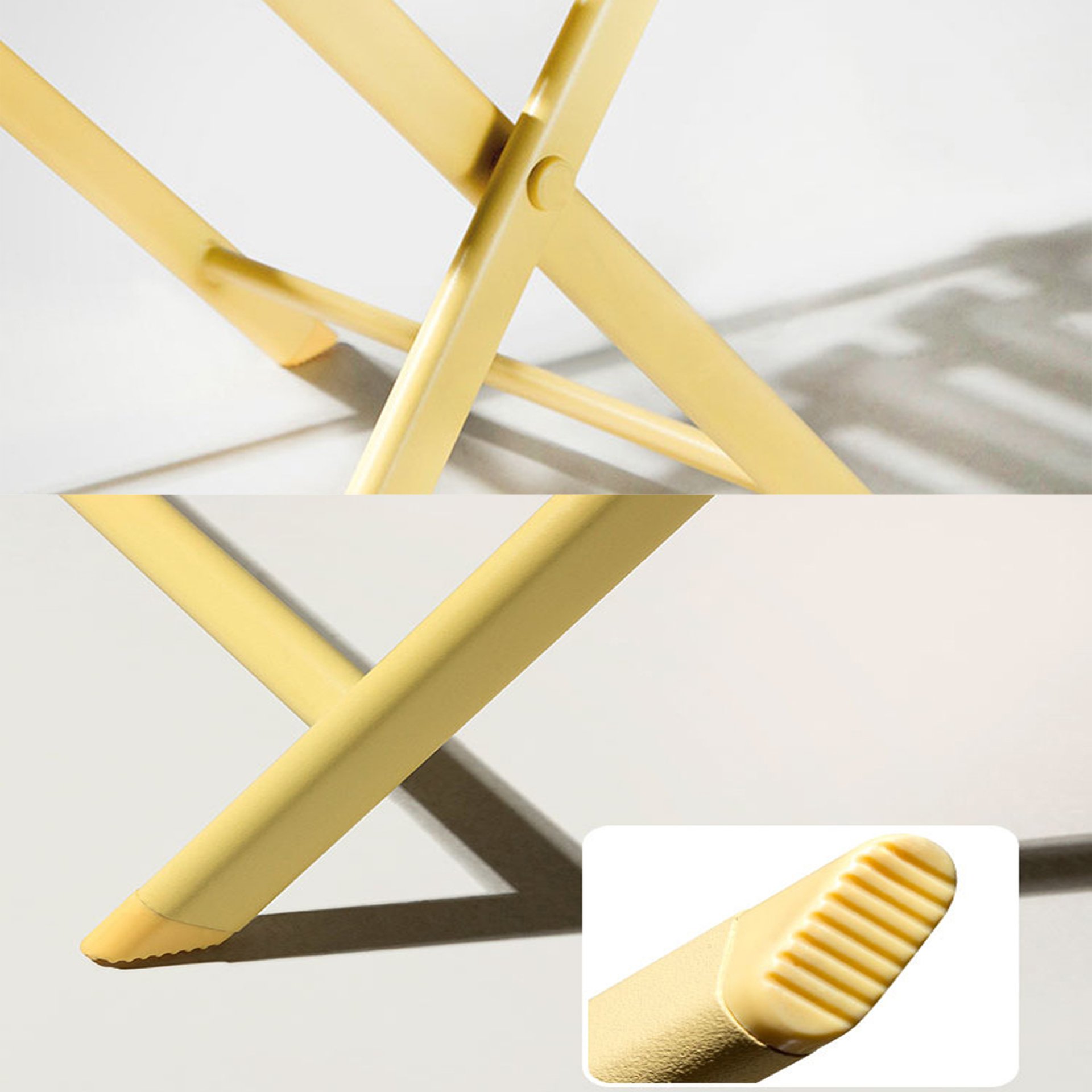 3 Piece Patio Bistro Set Of Foldable Round Table And Chairs - Yellow - Image 16