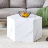 Modern Coffee Table With Complex Texture Patterns, Stylish And Durable Design - White - Image 2