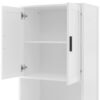 Tall Bathroom Cabinet With Drawer And Adjustable Shelves - White - Image 15