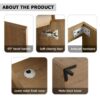Elegant 48" Freestanding Bathroom Vanity With Double Resin Sink And Storage Rack Soft Close Doors - Imitative Oak - Image 7