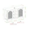 Transitional 2 Door Sideboard With Arched Rattan Panels - Light Brown - Image 6