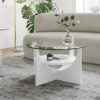 U Shaped Contemporary Coffee Table - White - Image 5