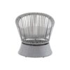 Modern Silver Swivel Wicker Lounge Chair With Xianrattan And Iron Frame, Stylish Round Design - Silver Gray - Image 9