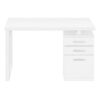 Computer Desk For Home Office, Laptop, Left, Right Set - Up, Storage Drawers, Contemporary And Modern - White - Image 2