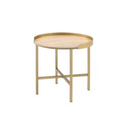Mithea - End Table - Oak / Gold