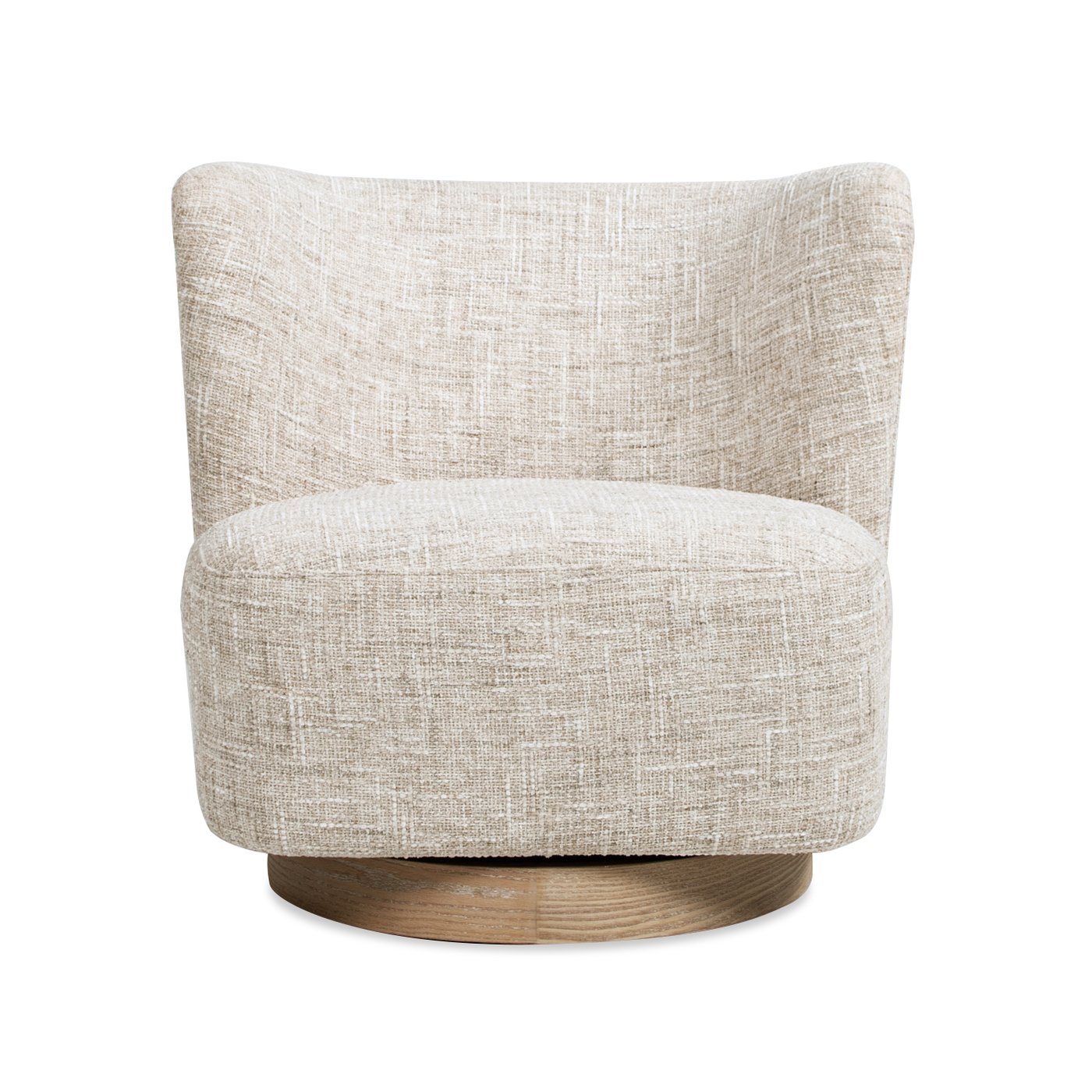 Miranda - Armless Swivel Accent Chair - Natural Gray - Image 5