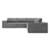 Modular L Shaped Sectional Sofa, Luxury Floor Couch Set, Upholstered Indoor Furniture, Foam - Filled Sleeper Sofa Bed 5 Pieces Free Combination - Gray - Image 8