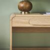 Modern Curved Waterfall Desk With Drawers - Oak - Image 5