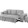 Daniel - Upholstered Reversible Sectional With Pull Out Loveseat - Light Gray - Image 6