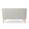Mid Century Modern Loveseat With Polyester Upholstery And Birch Wood Frame - Beige - Image 8