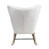 Mid Century Rocking Chair With Ottoman Patchwork Linen Wood Legs Design Living Room And Bedroom - Colorful - Image 7