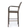 Outdoor Wicker Barstool With Faux Rattan And Iron Frame - Mix Mocha - Image 7