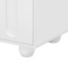 Modern TV Stand For TVs Up To 80", Entertainment Center & Glass Door, 2 Drawers And Cabinets, Wood TV Storage Cabinet With Solid Wood Legs And Metal Handles For Living Room - White - Image 18