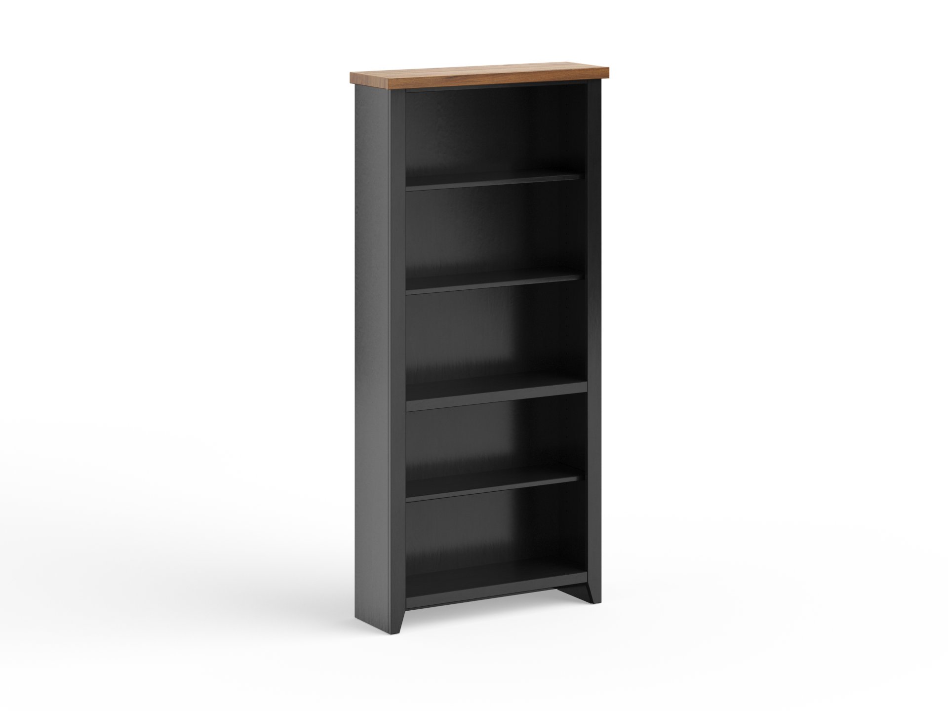 Essex - High 5 Shelf Bookcase - Black, Whiskey - Image 6