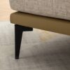 Modern Two-Tone Barrel Chair, Upholstered Round Armchair For Living Room Bedroom Reading Room - Mustard Green - Image 14