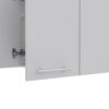 Wall Cabinet Four Doors, With Two Internal Shelves And Internal Plate And Glass Organizer - White - Image 4