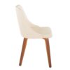 Giovanni - Contemporary / Dining Chair (Set of 2) - Walnut / Cream - Image 3