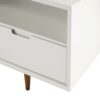 Mid-Century Modern 3 Drawer Solid Wood TV Stand For TVs Up To 65" - White - Image 4