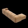 Modular Sectional Sofa With Storage Cylindrical Backrest And Armrests Deep Comfortable Seating Chenille 4 Seat L Shaped Sofa - Camel - Image 16