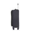 3 Piece Set (18/Travelbag/Toiletry Bag), Softshell Suitcase Spinner Wheels Terylene Polyester Luggage Sets Carry On Suitcase Luggage Lightweight Durable Suitcase - Black - Image 8