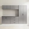 Astro Series - Garage Cabinet Set B With Soft Closing Drawers - Metallic Gray - Image 9