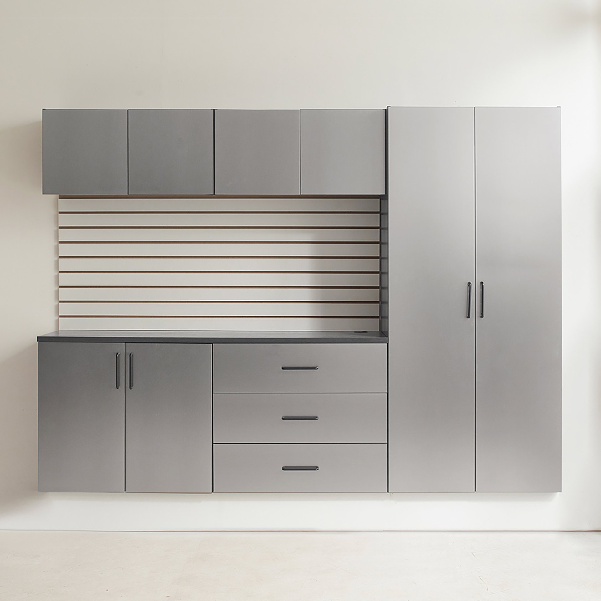 Astro Series - Garage Cabinet Set B With Soft Closing Drawers - Metallic Gray - Image 9