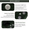Chenille Upholstered Sectional Sofa With 2 Removable Ottomans, USB Ports, Cup Holders, And Storage - Green - Image 6