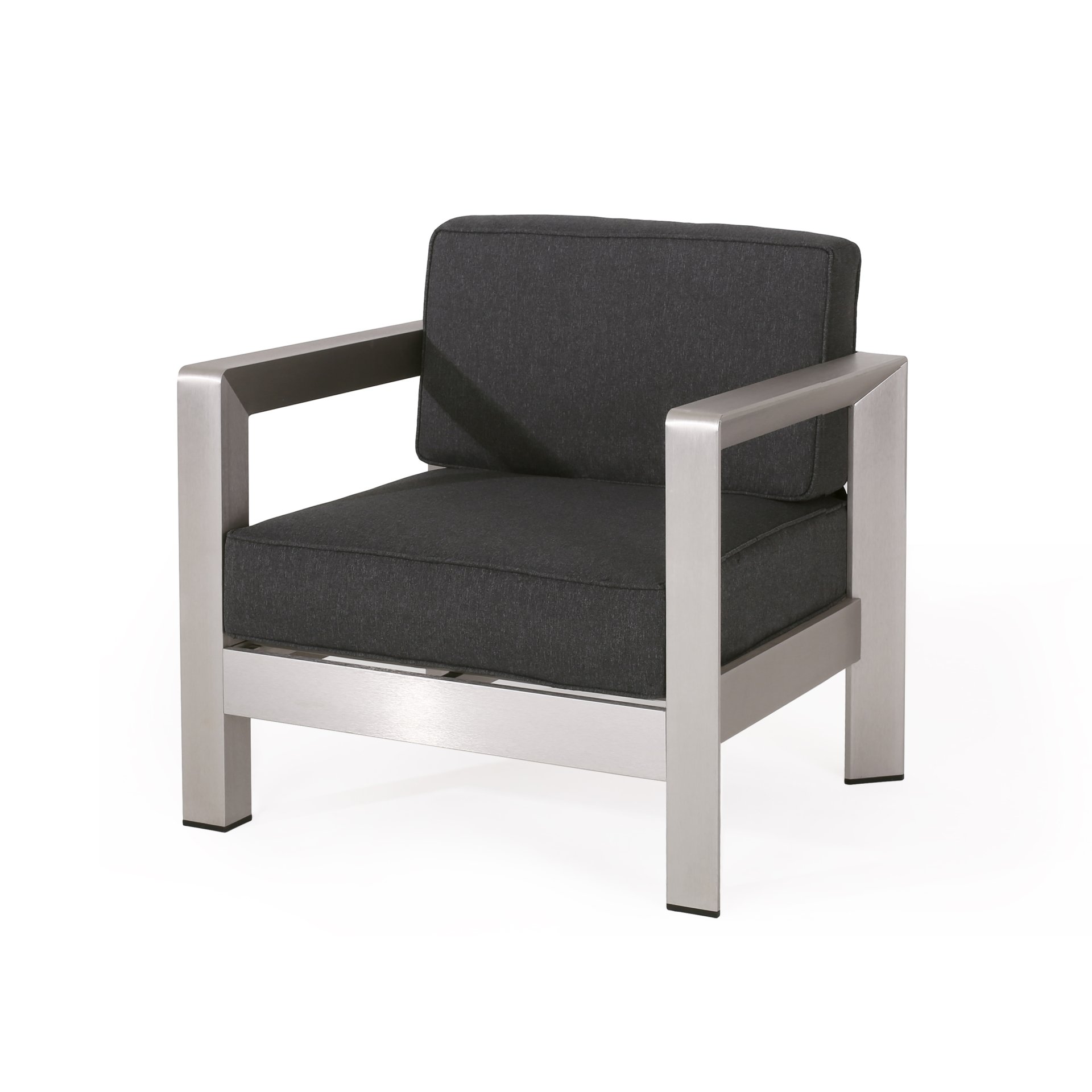 Aviara - Luxurious Outdoor Club Chair Low Profile Deep Seating - Silver - Image 7