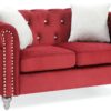 Stylish Loveseat For Modern Living - Burgundy - Image 5
