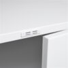 Metal Printer Stand With Storage Mobile Printer Tables For Small Spaces With Door Adjustable Shelf File Cabinet On Wheels For Home Office - White - Image 4