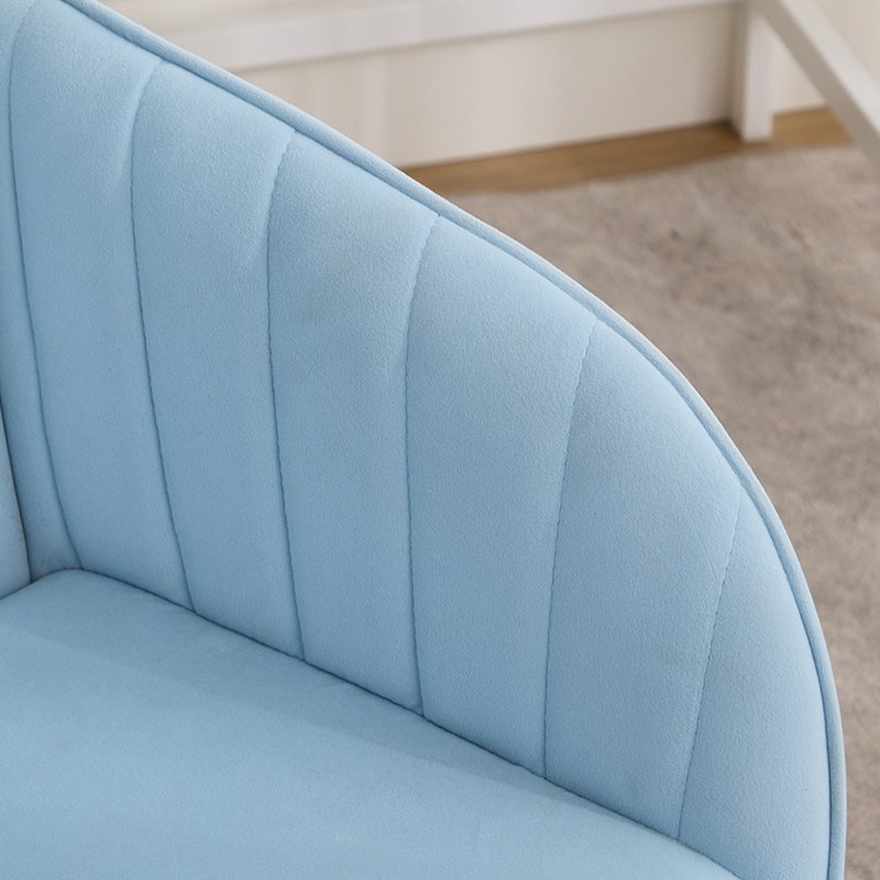 Adjustable Office Chair, Home Bedroom, Ergonomic Swivel Chair, Backrest Seat, Comfortable For Long Sitting - Baby Blue - Image 7