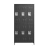 6 Door Lockers With Lock For Secure Storage - Black - Image 10